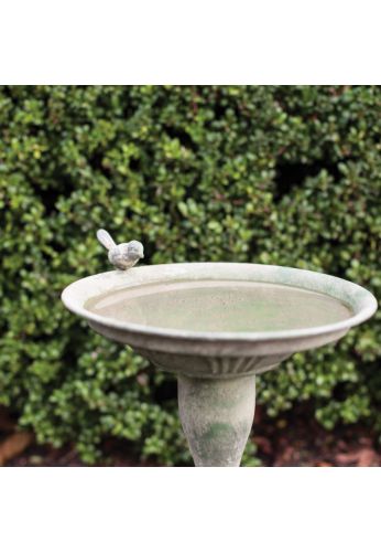 Baignoire pour oiseaux en métal sur pied