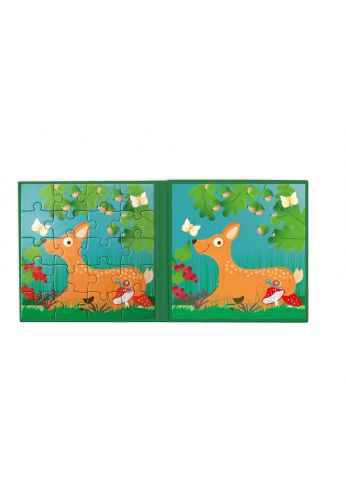 Puzzle magnétique sur la route des animaux de la forêt