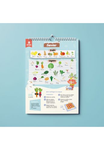 Le calendrier perpétuel des fruits etlégumes de saison