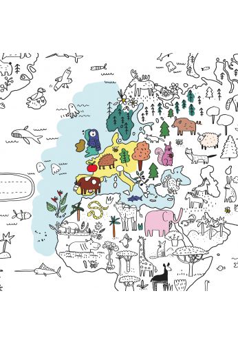 Mes posters à coloriers Mappemonde