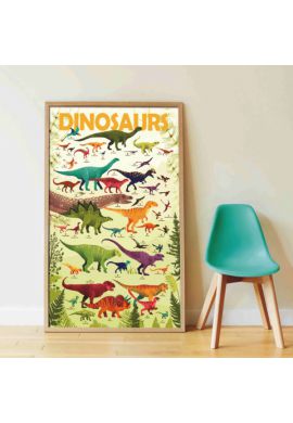 Poster découverte avec stickers dinosaures