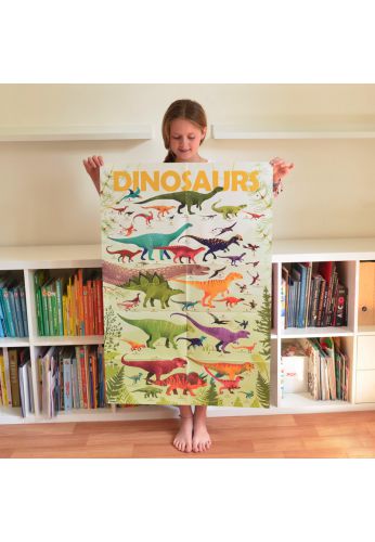 Poster découverte avec stickers dinosaures