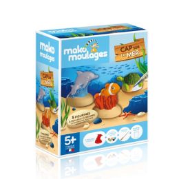 mako moulages Cap sur la mer - Etui 3 moules (dauphin-tortue-poisson clown)