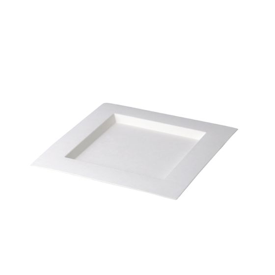 Assiette DEDRA carrée 22,4 cm canne à sucre