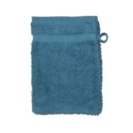 Gant de toilette coton bio coloris Bleu canard