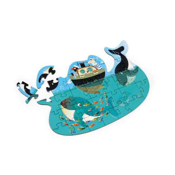 Puzzle contour baleines