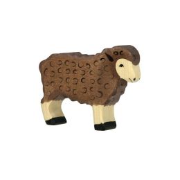 Figurine Holtztiger Mouton debout - Noir