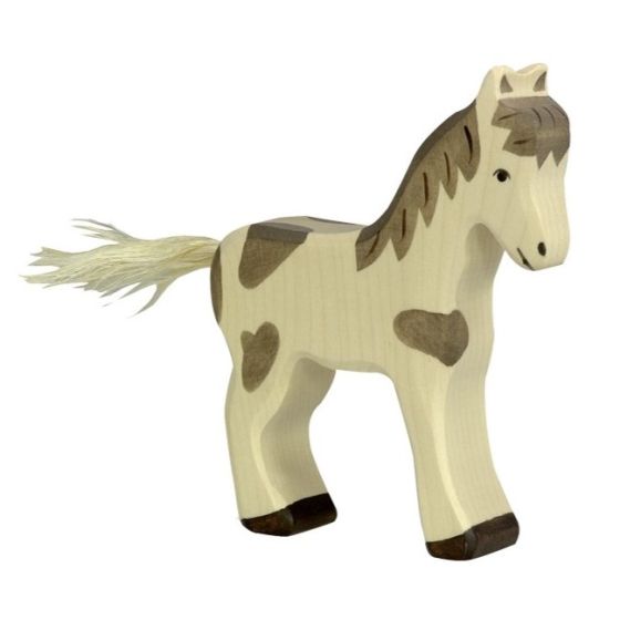 Figurine Holtztiger Poulain debout - Tacheté Figurine Holtztiger Poulain debout - Tacheté