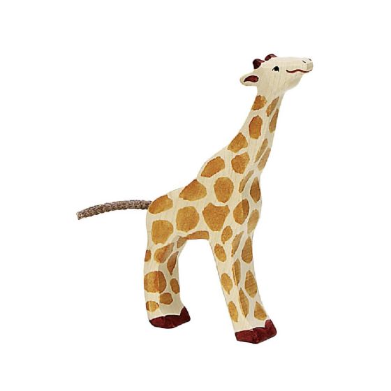 Figurine Holtztiger Petite Girafe mangeant