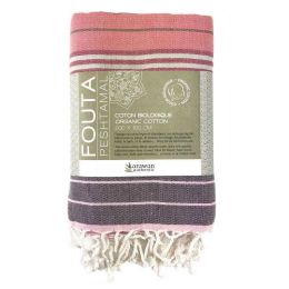 Fouta en coton biologique Wine 100 x 200cm