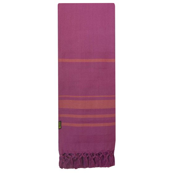 Fouta en coton biologique Fushia - 90 x 160 cm
