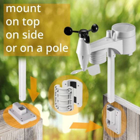 BRESSER Centrale météo WIFI ClearView avec capteur 7-en-1