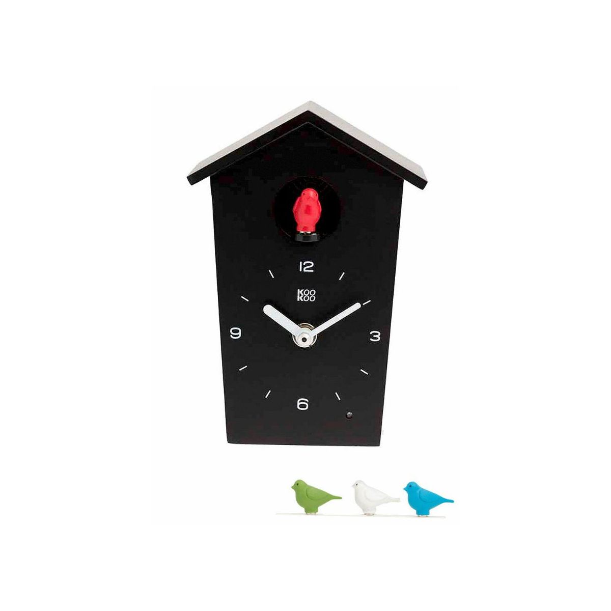Horloge Mini Birdhouse Chants d'oiseaux Kookoo - Noir
