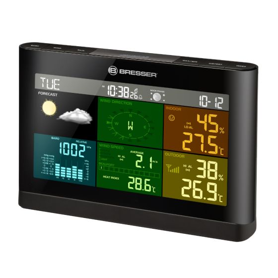Station météo Bresser 5-en-1 - Écran Couleur - Noir