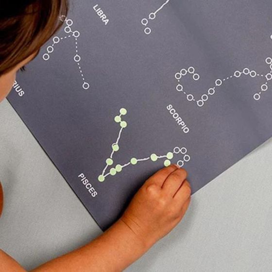 Poste des constellations phosphorescent