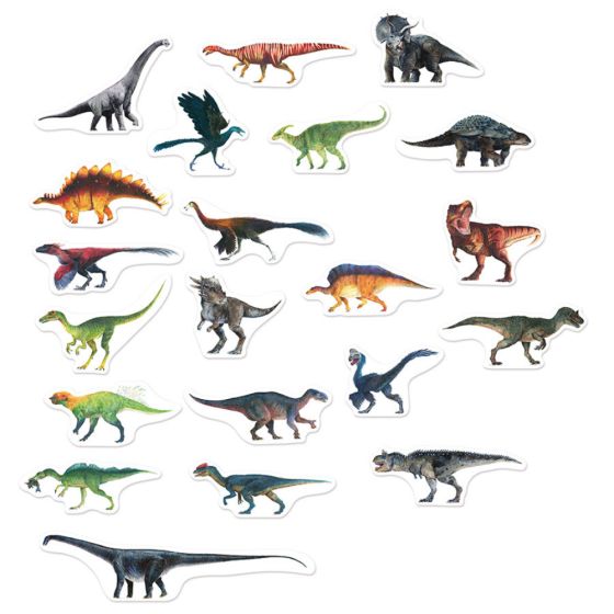 Set de 21 magnets Dinosaures Museum