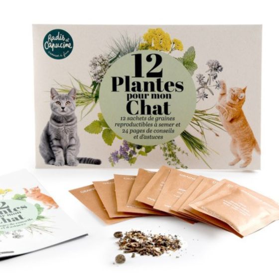 Enveloppe 12 sachets-Jardiner pour mon chat