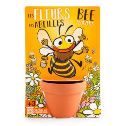 Fleurs des Abeilles à semer - Carte avec pot