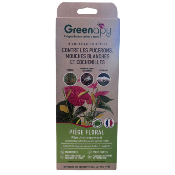 Piège englué floral anti insectes Piège englué floral anti insectes