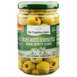 Olives vertes dénoyautées au naturel - 280g