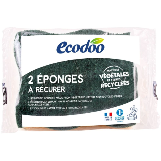 Eponges végétales à récurer - x2 Eponges végétales à récurer - x2