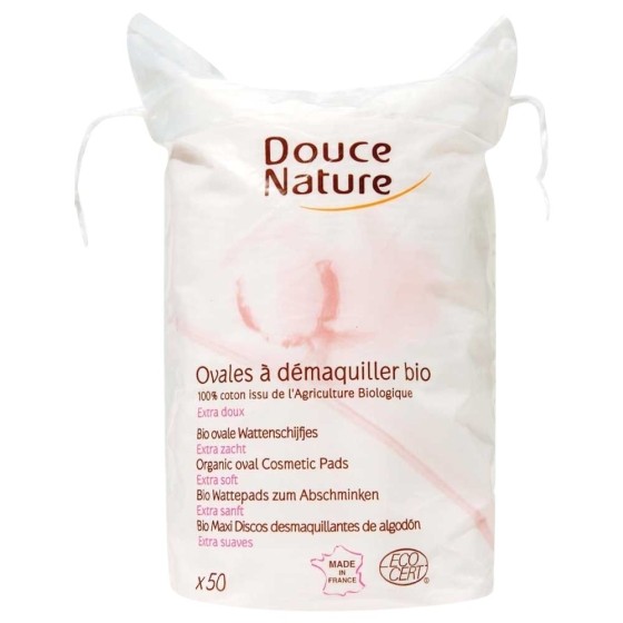 Ovales à démaquiller coton bio - 50 unités