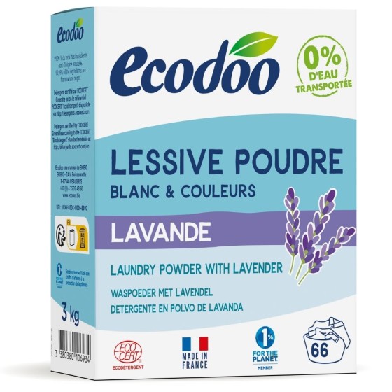 Lessive poudre parfum lavande - boîte 3kg