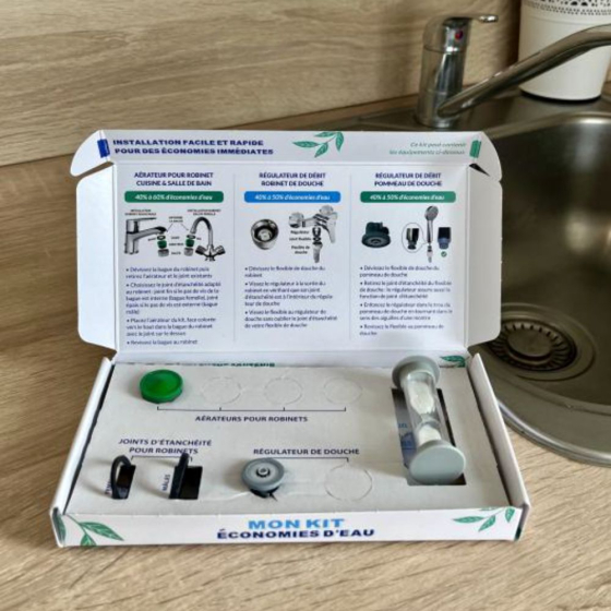Pack Economies d'eau : 1 robinet + 1 douche + 1 sablier de douche