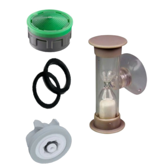 Pack Economies d'eau : 1 robinet + 1 douche + 1 sablier de douche
