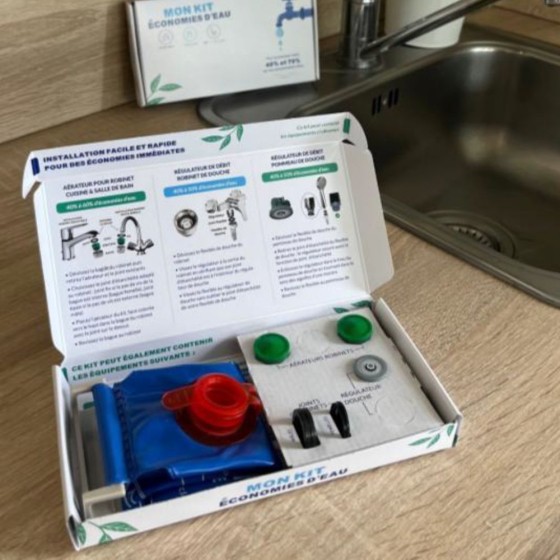 Pack Economies d'eau : 2 robinets + 1 joint douche + 1 sac wc