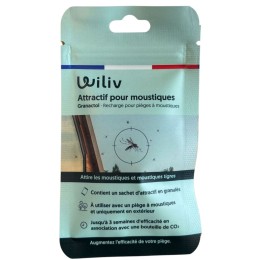 Attractif pour piège Boîte à moustique WIliv : 1 sachet pour 3 semaines