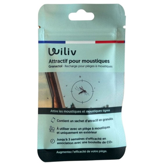 Attractif pour piège Boîte à moustique WIliv : 1 sachet pour 3 semaines