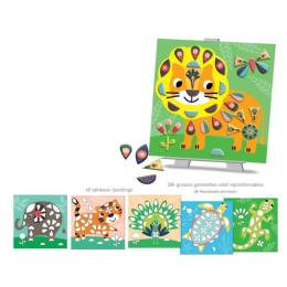 Tableaux faciles - Gommettes repositionnables Dans ma savane