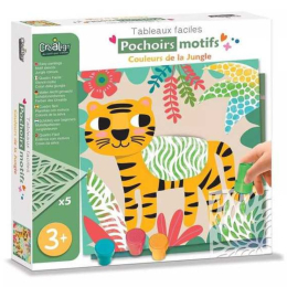 Tableaux faciles - Pochoirs motifs Couleur de la jungle