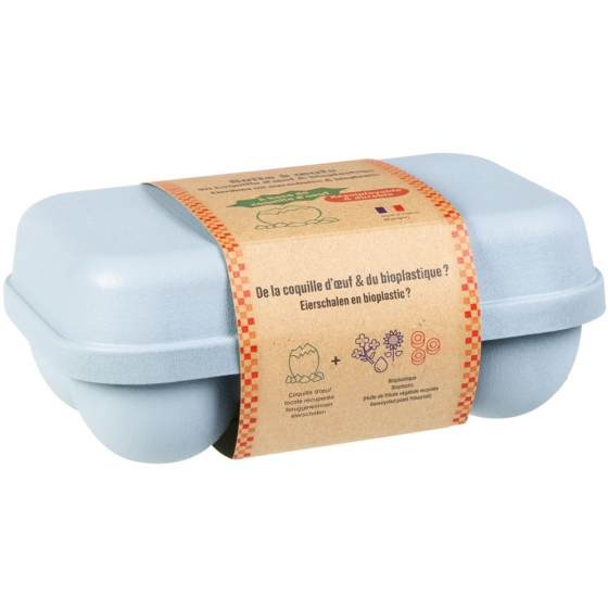 Boîte 6 oeufs coquille - Bleu Boîte 6 oeufs coquille - Bleu