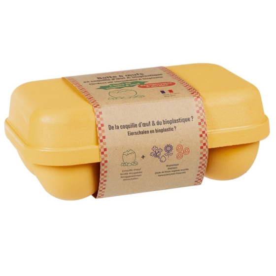 Boîte 6 oeufs coquille - Jaune Boîte 6 oeufs coquille - Jaune