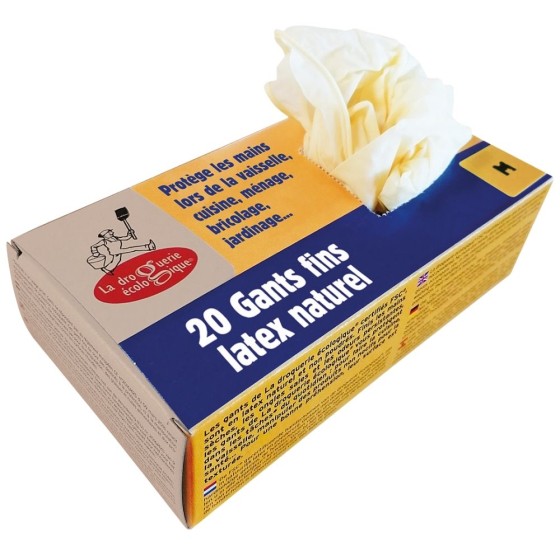 Boîte de 20 gants - M latex fin Boîte de 20 gants - M latex fin
