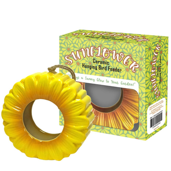 Mangeoire céramique en forme de fleur de tournseol Mangeoire céramique en forme de fleur de tournseol