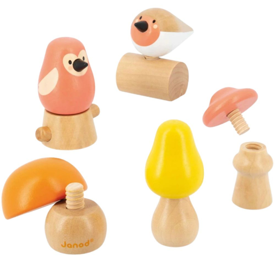 Jeu à visser : Oiseaux et champignons