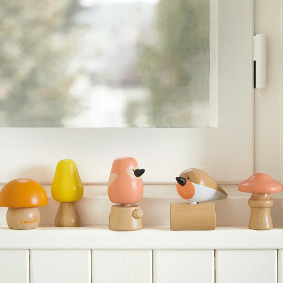 Jeu à visser : Oiseaux et champignons
