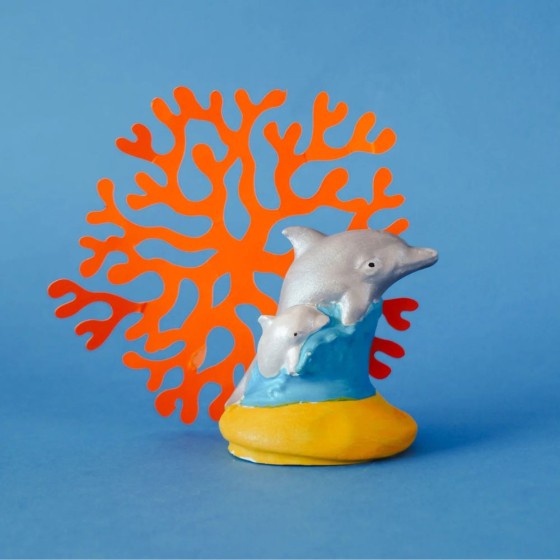 Mako moulages - Le dauphin et son bébé