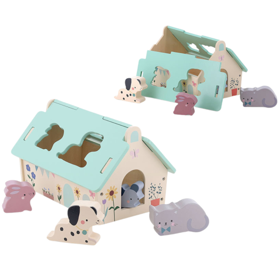 Boite à formes maison des animaux - Sarah