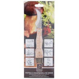 Couteau à champignons avec brosse