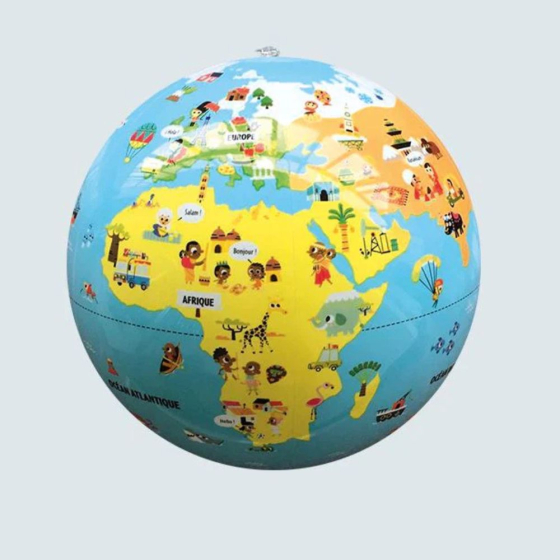 Globe terrestre gonflable : exploration de la nature et des animaux
