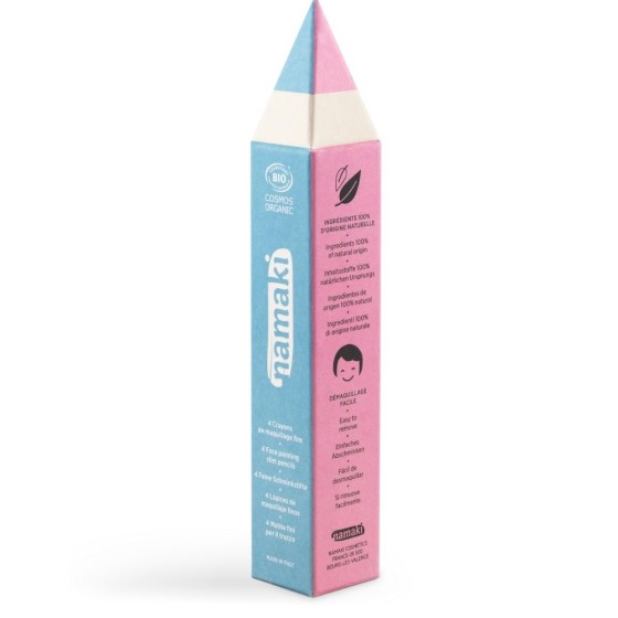 Kit 4 crayons de maquillage fins – Jaune, Rose, Turquoise, Blanc Kit 4 crayons de maquillage fins – Jaune, Rose, Turquoise, Blanc