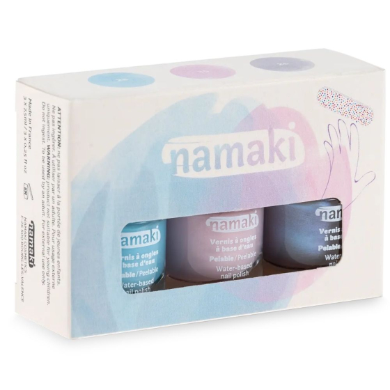 Coffret 3 vernis à ongles pelables à l’eau – Douceurs givrées Coffret 3 vernis à ongles pelables à l’eau – Douceurs givrées