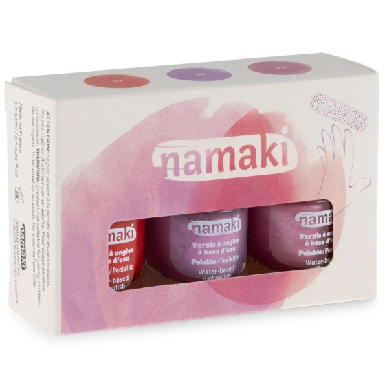 Coffret 3 vernis à ongles pelables à l’eau – Roses éternelles Coffret 3 vernis à ongles pelables à l’eau – Roses éternelles
