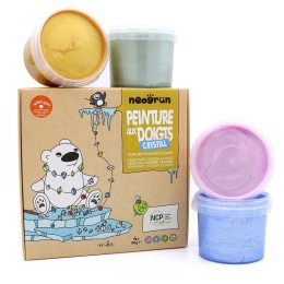 Boîte peinture aux doigts - 4 couleurs scintillantes