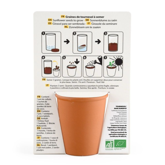 Carte message - Tu es mon soleil -Tournesol