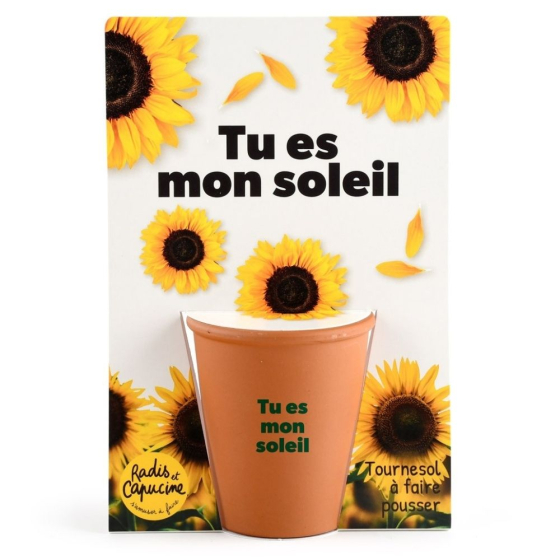 Carte message - Tu es mon soleil -Tournesol